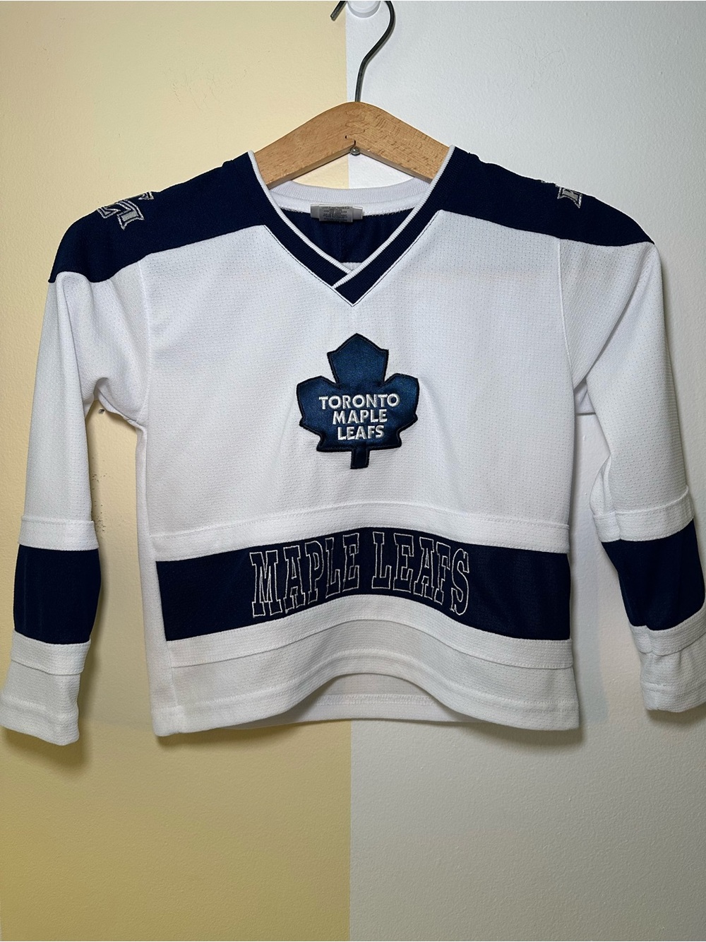 Vintage MightyMac Toronto Maple Leafs NHL Hockey Jersey Kids Youth Size 6 White